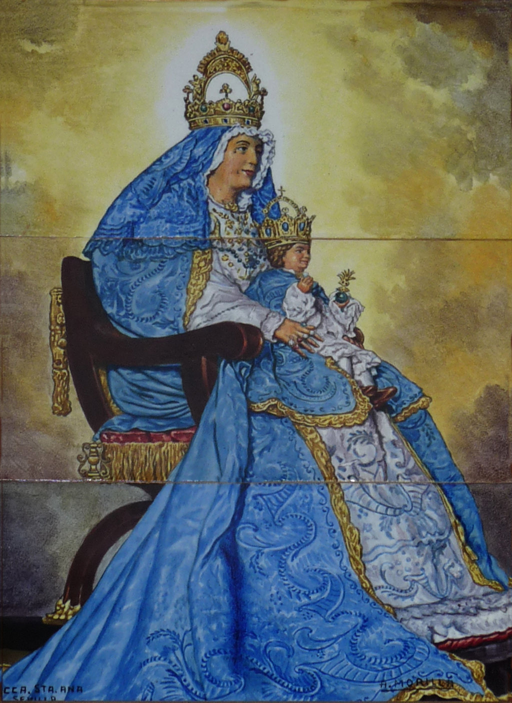 03196. Retablo cerámico. Virgen de los Reyes. Sevilla.