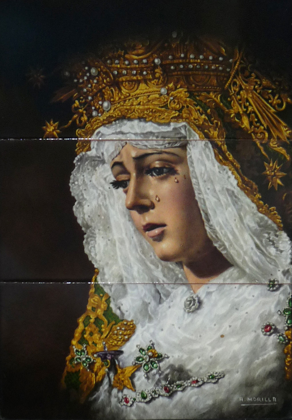 03197. Retablo cerámico. Virgen de la Esperanza Macarena. Sevilla.
