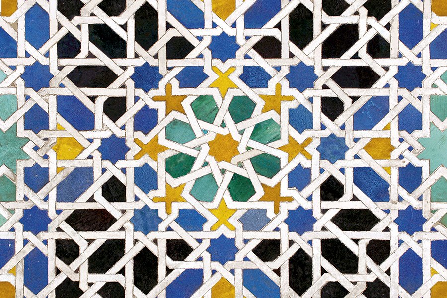D00215. Asimetría cromática en los alicatados de la Alhambra.