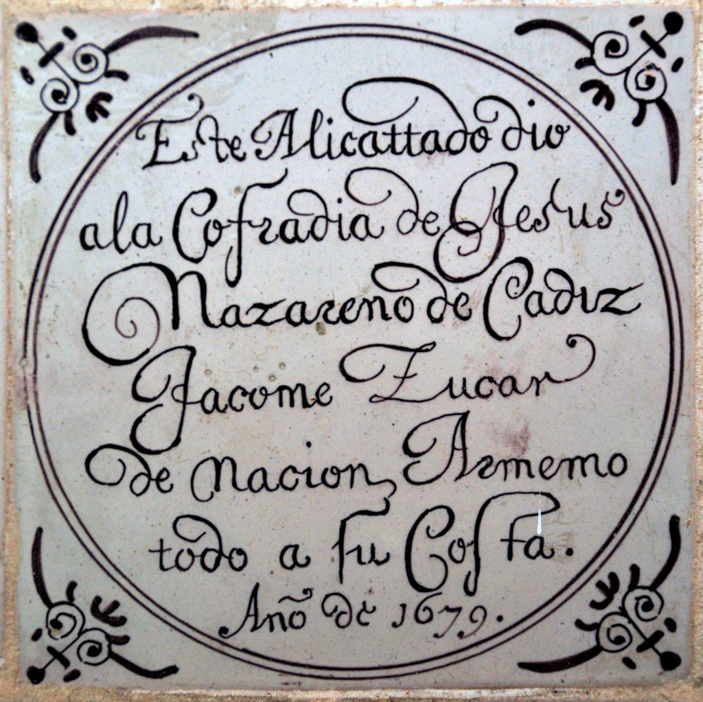 03244. Azulejo votivo. Capilla del Nazareno de Santa María. Cádiz