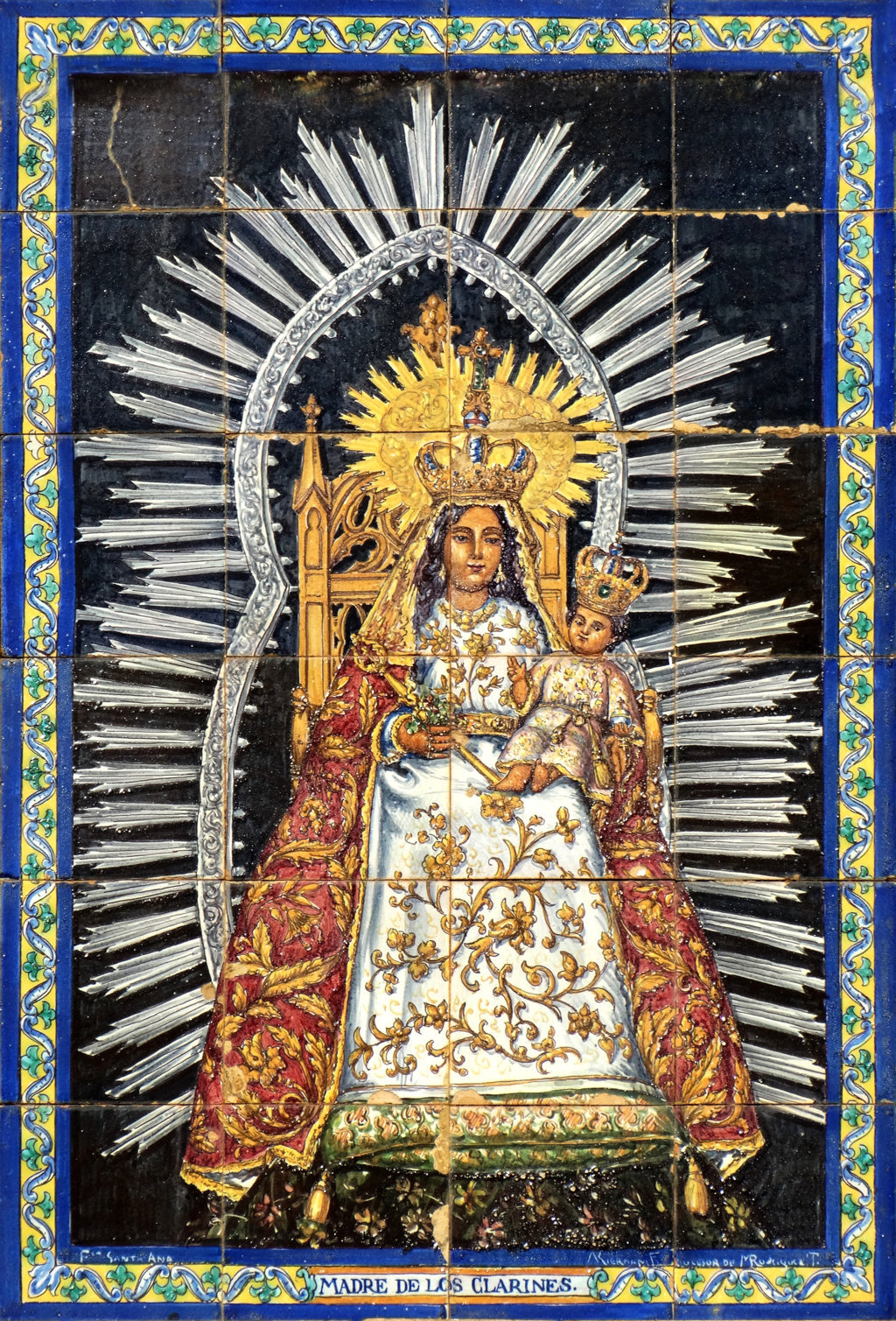 03266. Retablo cerámico. Virgen de los Clarines. Beas. Huelva.