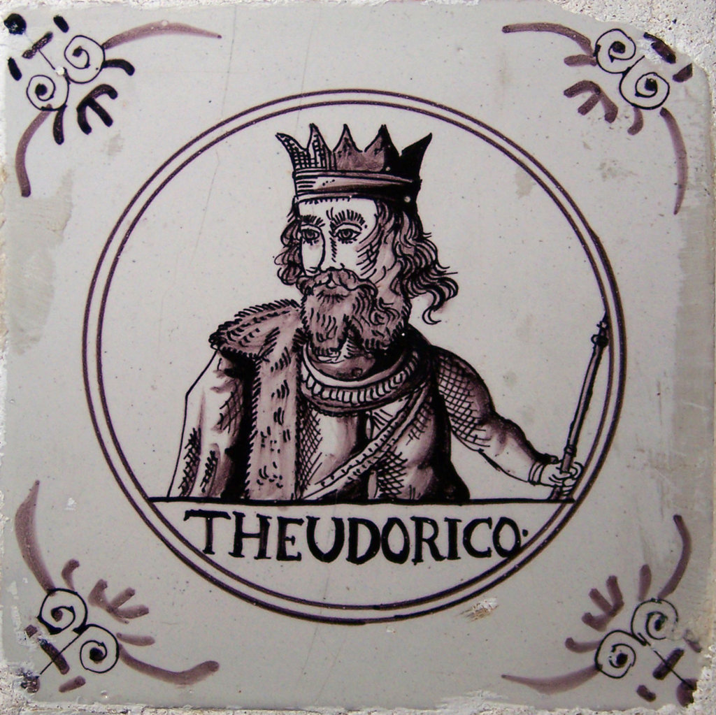 03281. Azulejos de personajes. Reyes godos. Teodorico (Theudorico). Capilla del Nazareno de Santa María. Cádiz