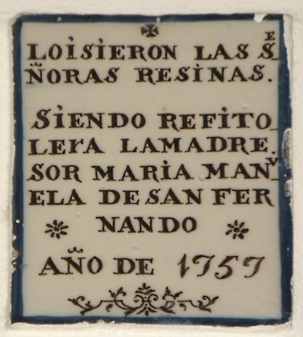 03282. Azulejo conmemorativo. Convento de Santa María de Jesús. Sevilla.