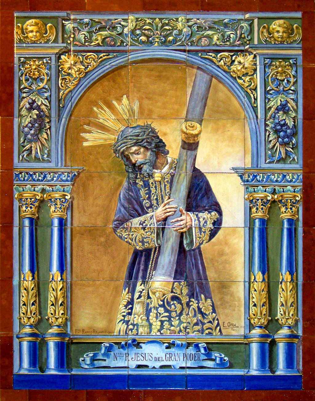 03305. Retablo cerámico. Jesús del Gran Poder. Sevilla.