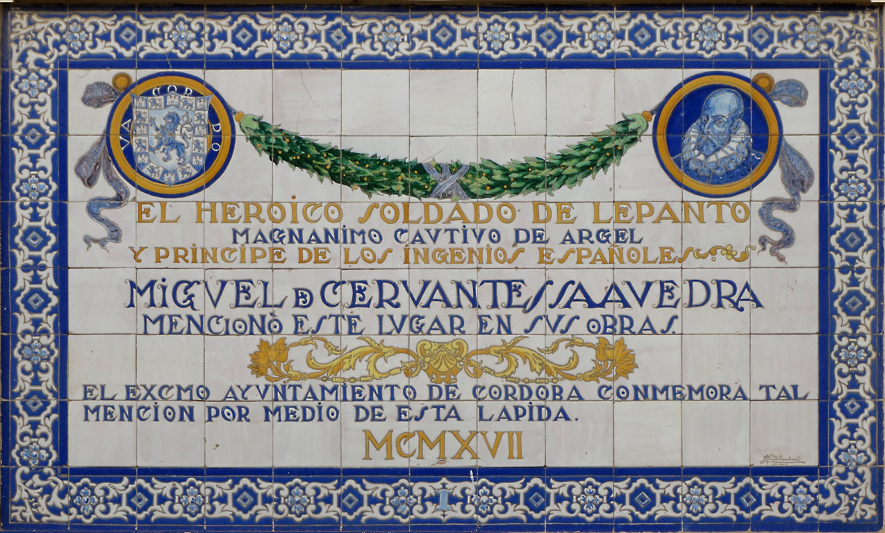 03314. Panel conmemorativo. Miguel de Cervantes (I). Córdoba.