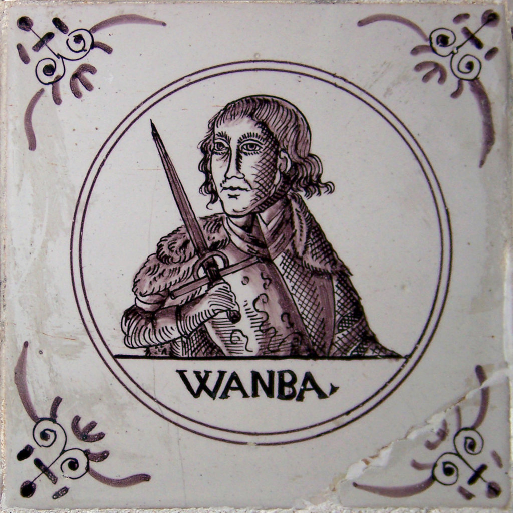 03329. Azulejos de personajes. Reyes godos. Wamba (Wanba). Capilla del Nazareno de Santa María. Cádiz