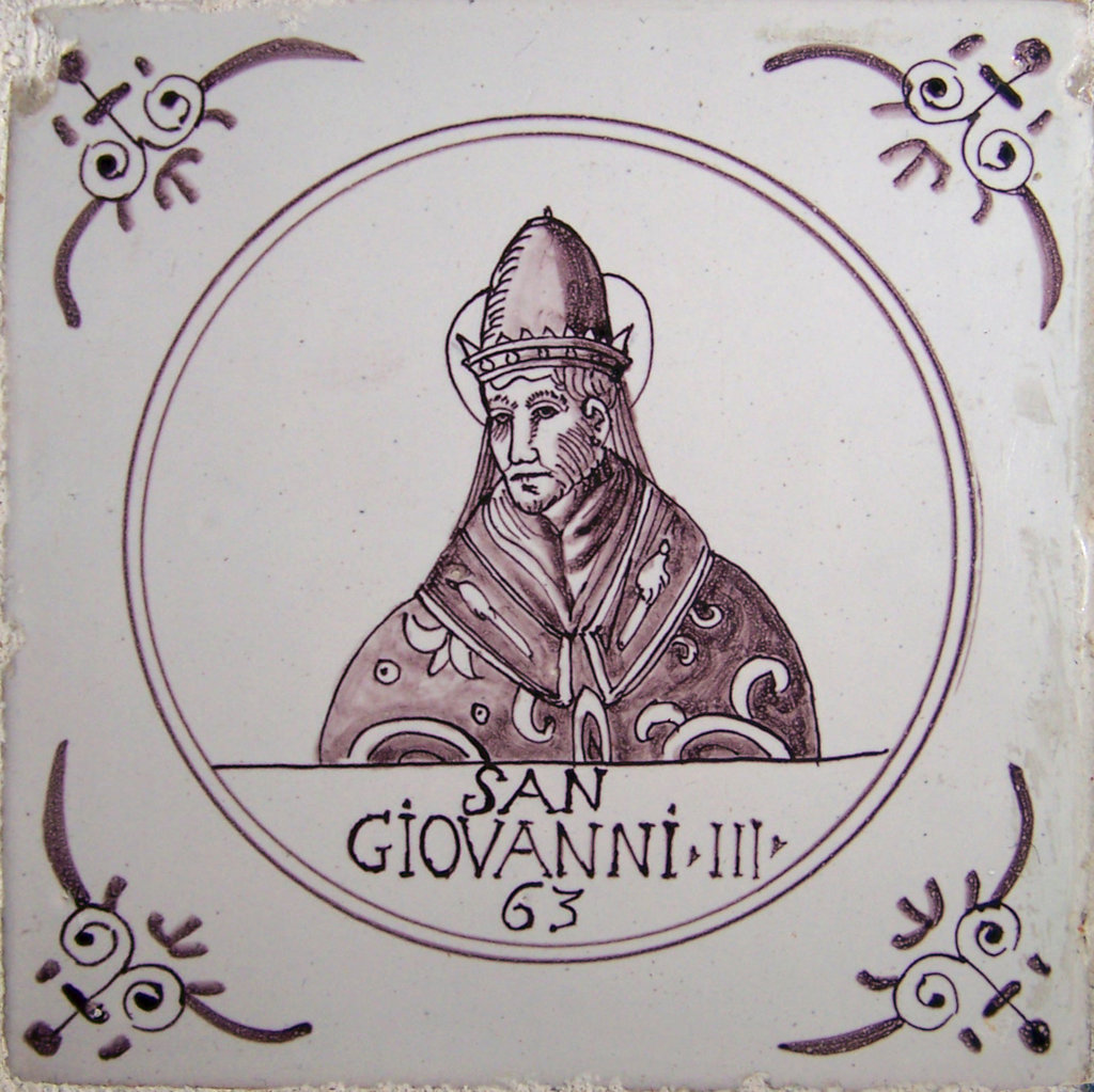03331. Azulejos de personajes. Papas. Juan III. (Giovanni III). Capilla del Nazareno de Santa María. Cádiz