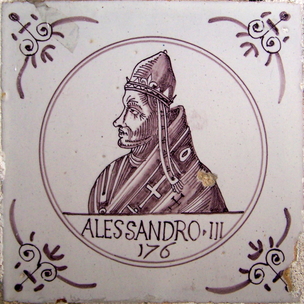 03360. Azulejos de personajes. Papas. Alejandro III (Alessandro III). Capilla del Nazareno de Santa María. Cádiz