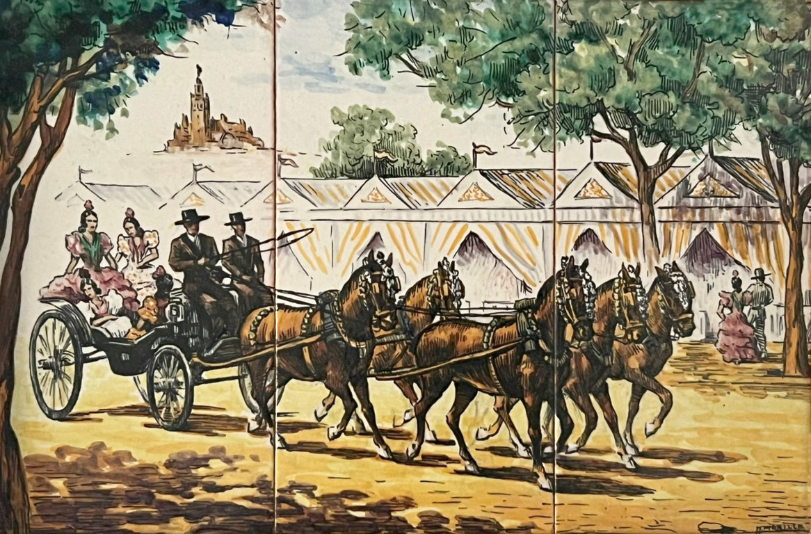 03379. Panel con escena de la Feria de Sevilla. Sevilla.
