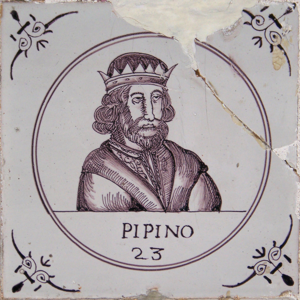 03409. Azulejos de personajes. Reyes de Francia. Pipino. Capilla del Nazareno de Santa María. Cádiz.