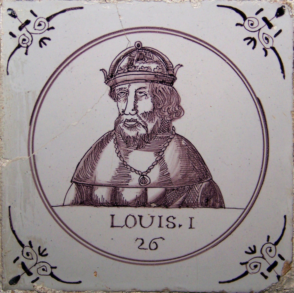 03410. Azulejos de personajes. Reyes de Francia. Luis I (Louis I). Capilla del Nazareno de Santa María. Cádiz.