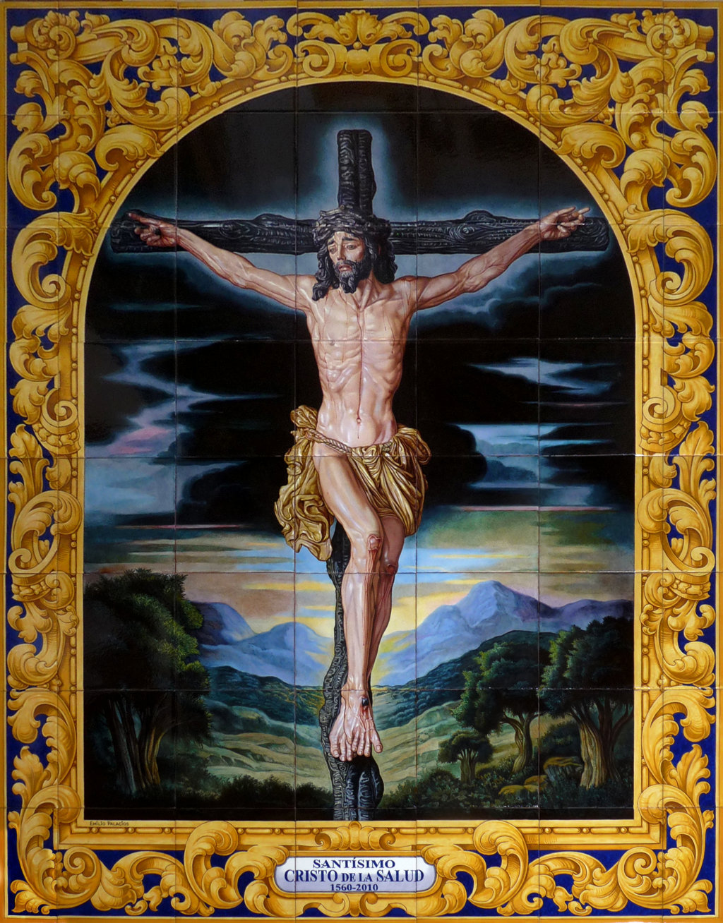03426. Retablo cerámico. Cristo de la Salud. Sevilla.