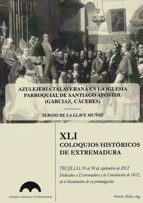 D00285. Azulejería Talaverana en la iglesia parroquial de Santiago Apóstol. Garciaz. Cáceres.