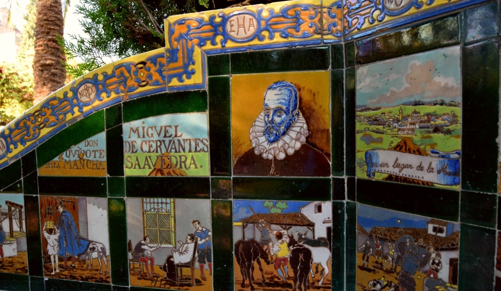 D00354. Don Quijote en un jardín andaluz. Un documento histórico en progresivo deterioro.