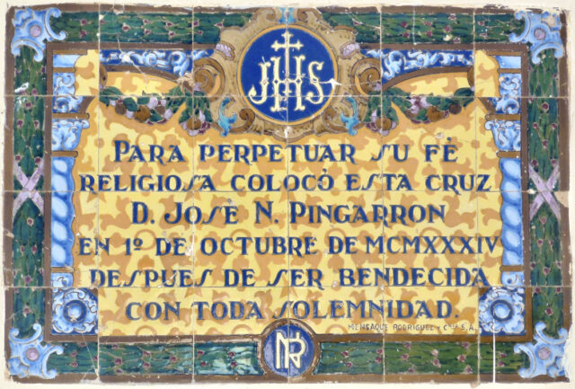 07463. Panel conmemorativo. Zafra. Badajoz.